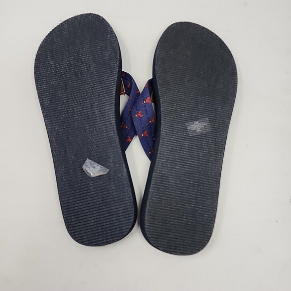 Tommy Hilfiger Sandals Womens 10 Navy Blue Ceviche Lobster Flip Flops Logo - Picture 6 of 7